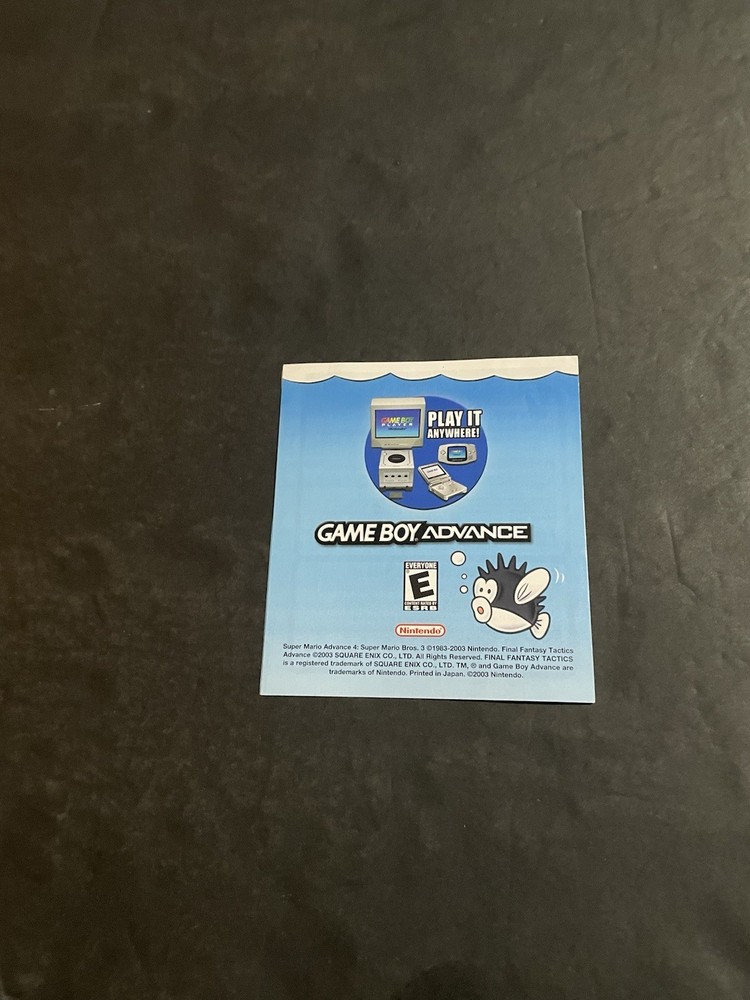 Super Mario GBA Offer Insert only