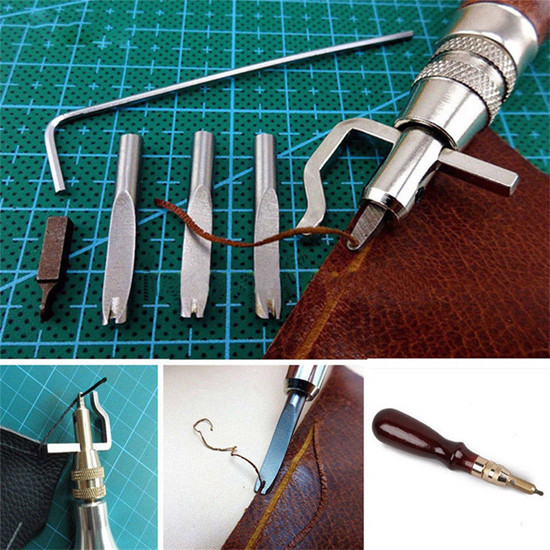 Leathercraft Stitching Groover Skiving Edger Beveler Leather Tools Adjust Size