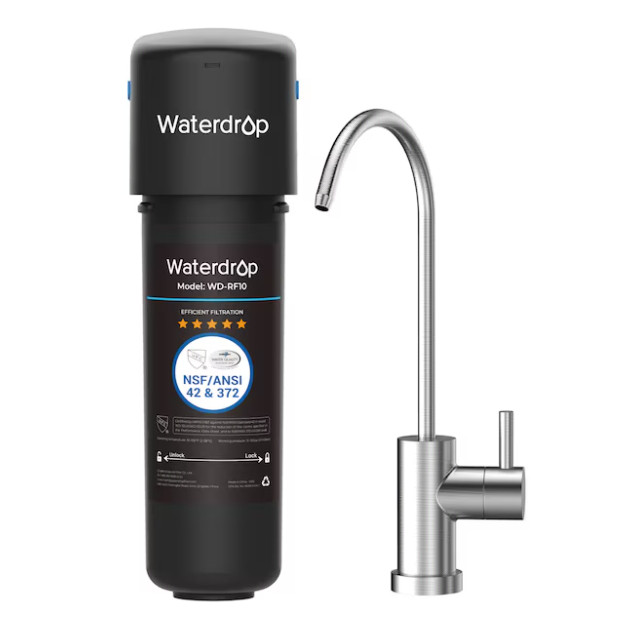 Waterdrop Under Sink Water Filter Single-Stage w/ Stainless Faucet