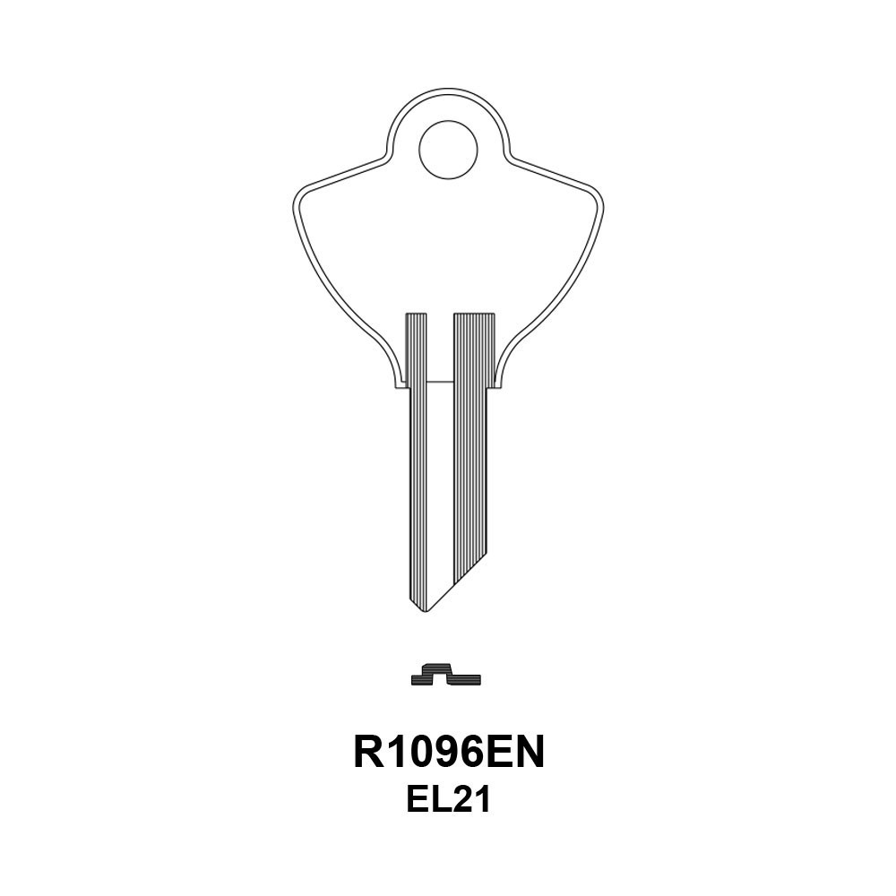 EL21 / R1096EN Key Blank Nickel