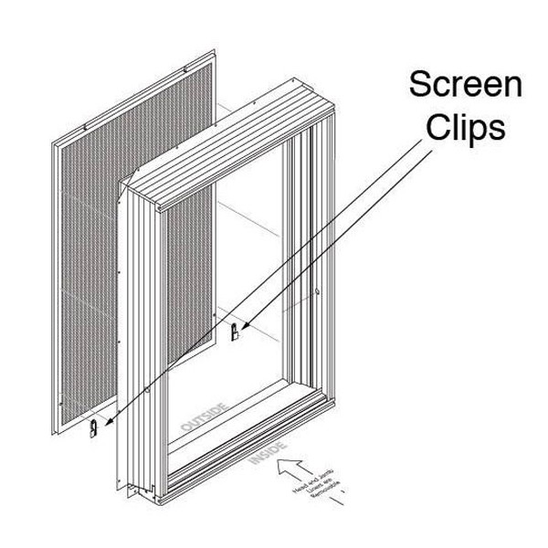 Ariel Double Hung Screen Latch Kit Pair