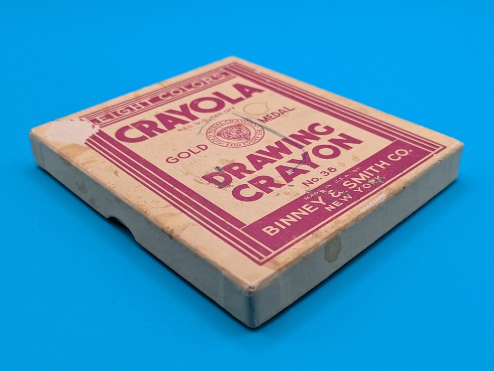 Vintage Crayola Crayon Box No. 38 Binney & Smith