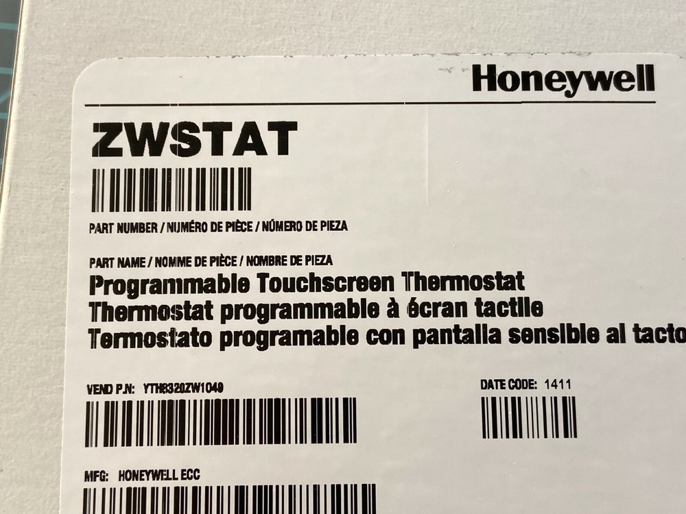 Honeywell ZWSTAT Programmable Touchscreen Thermostat