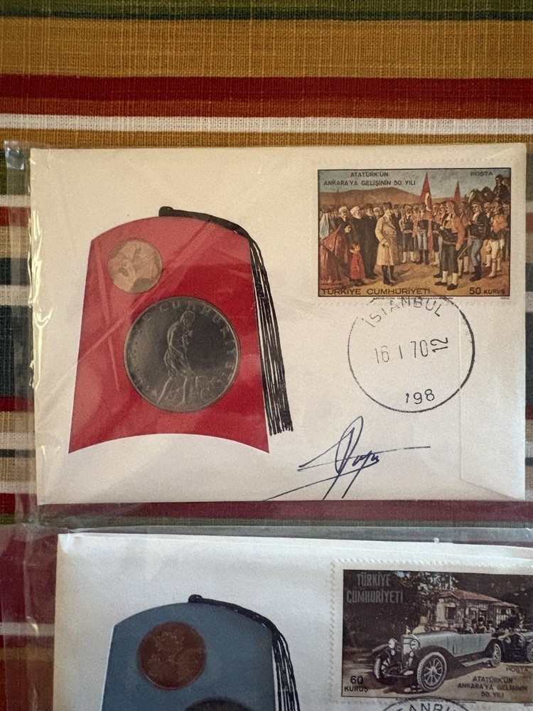 Three Turkish COIN SETS 1970 First Day Covers