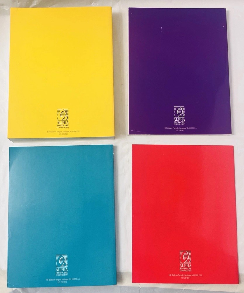 Alpha Five For Windows Manuals Set (4) User Guide Tutorial Xbasic Reference 1994