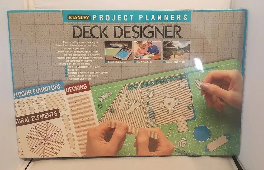 Stanley Project Planners Deck Designer  (1988) New Sealed