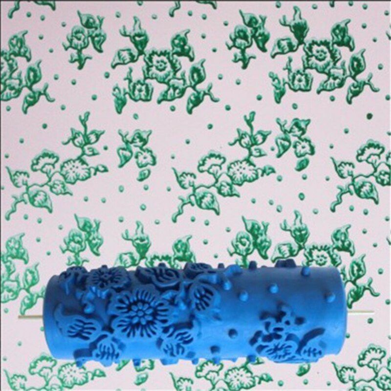 5inch Embossed Paint Roller Wall Texture l Brush Floral Pattern Decoration