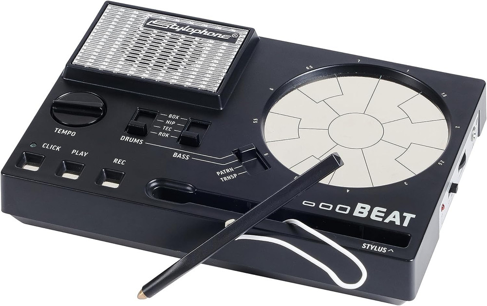 Compact Stylus Drum Machine | 4 Drum Kits & 4 Bass Sounds Drum Loop Machine