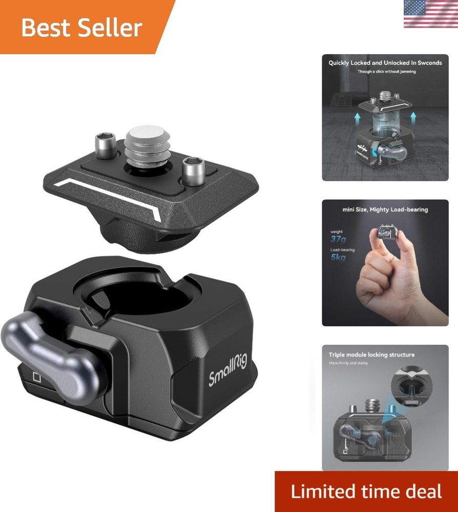 HawkLock Quick Release Plate - Mini Adapter for Cameras & Monitors, 5kg Capacity