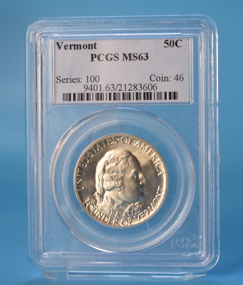 1927 Vermont Sesquicentennial Commemorative Half PCGS MS63