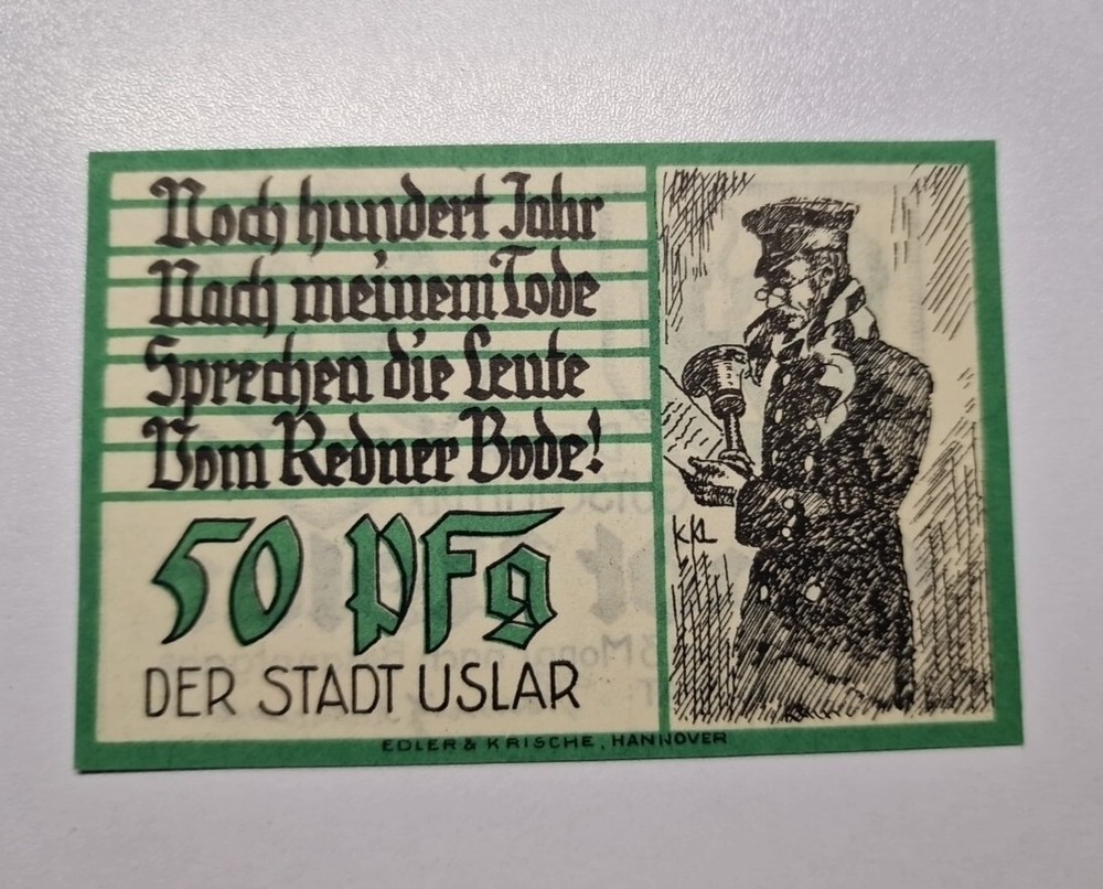 50 Pfennig Excellent Condition Old BANKNOTE Germany