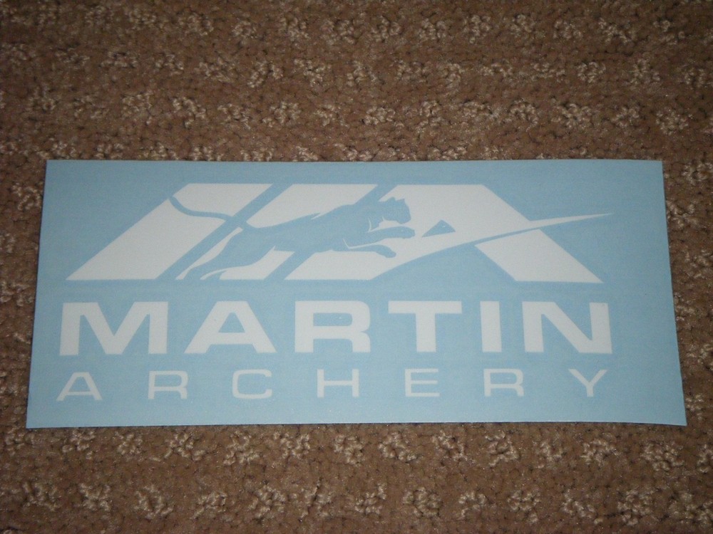 1 White Martin Archery Decal (LOOK)