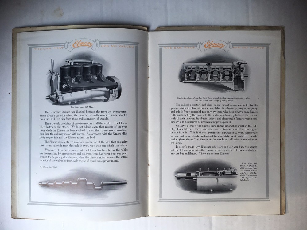 ORIGINAL 1911 ELMORE AUTOMOBILES CATALOG