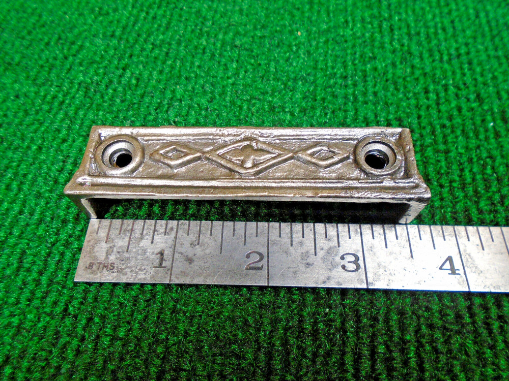 FANCY 3 1/2" THREE DIAMOND RIM LOCK KEEPER - EXACT REPRODUCTION (33302)