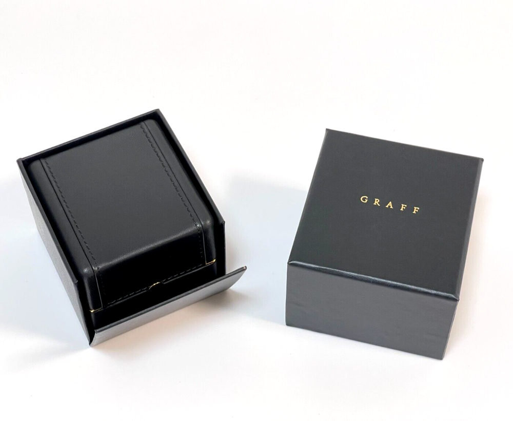 GRAFF Authentic Ring case Black Leather Accessories Jewelry box Damage case