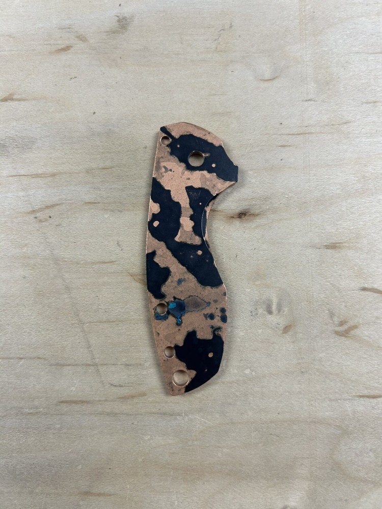 Custom “Black Camo” Shipwreck Copper CRKT Pilar Front Handle Scale