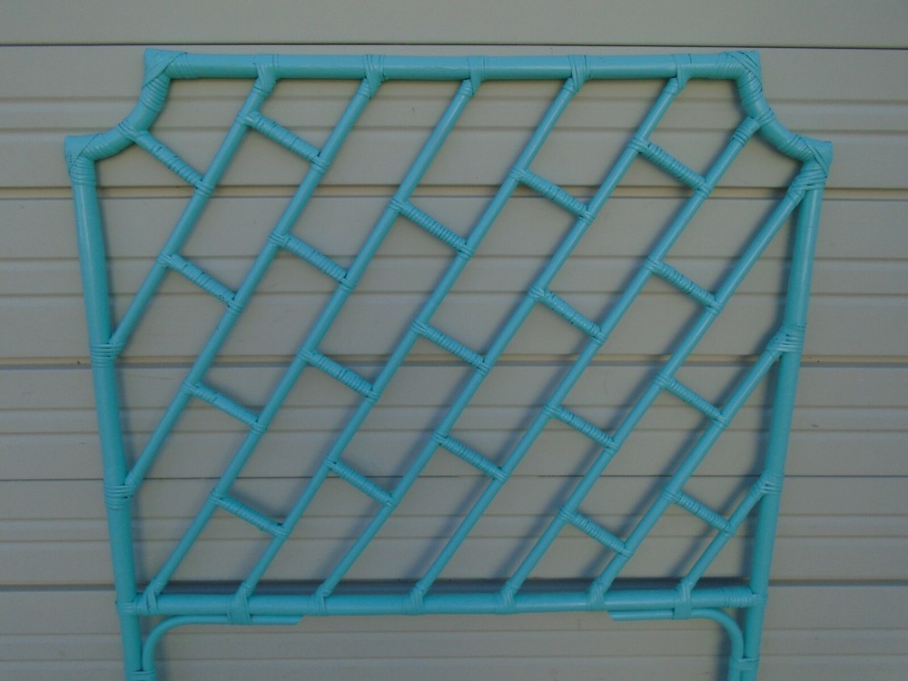 Fretwork Bamboo TWIN Size Headboard Rattan West Indies Regency Chippendale Boho