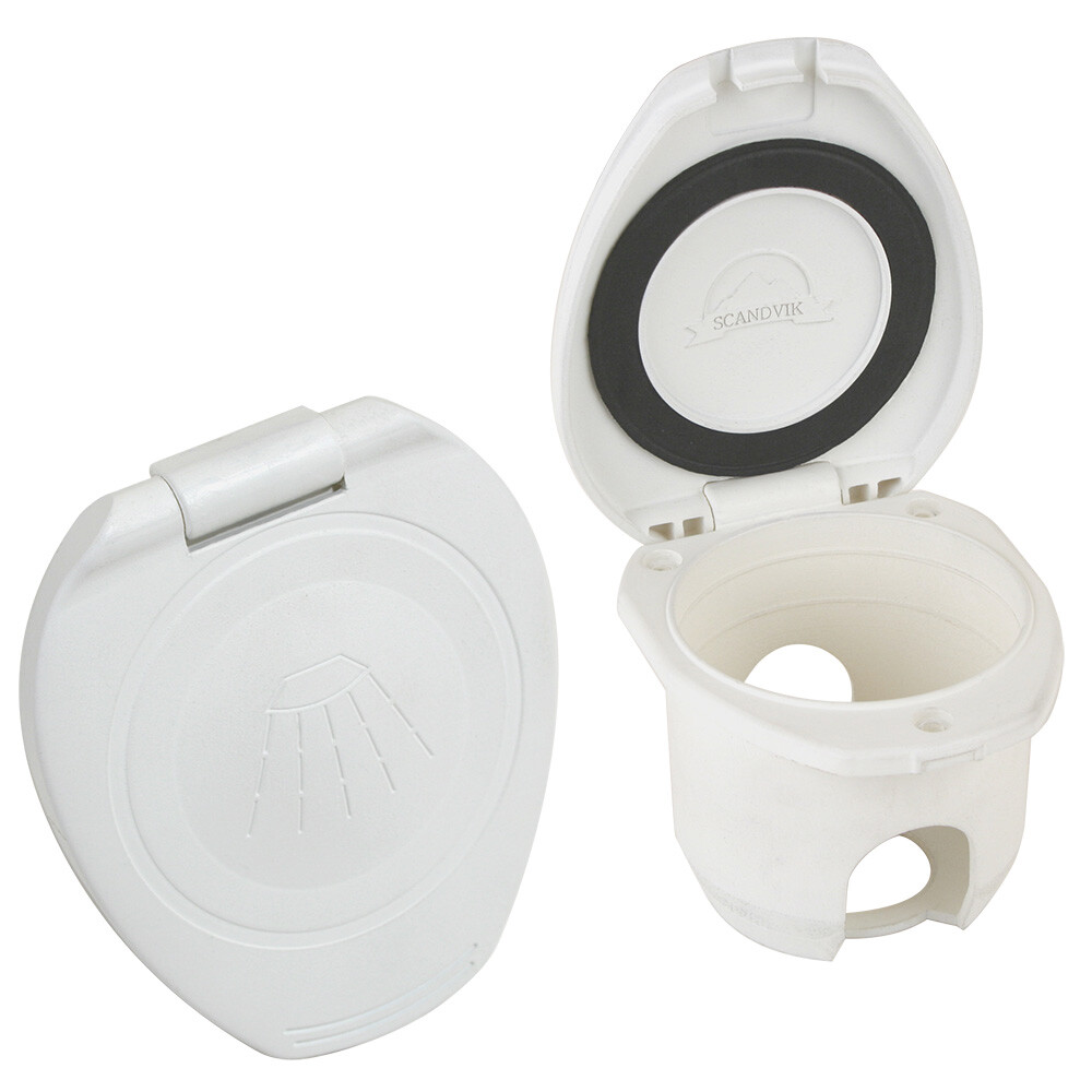 Scandvik Replacement White Cup & Cap for Recessed Shower 12104P
