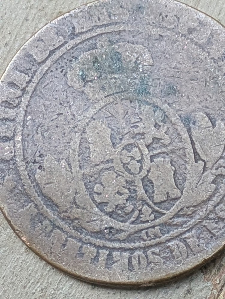 1867 Spain 2 1/2 Centimos Cull