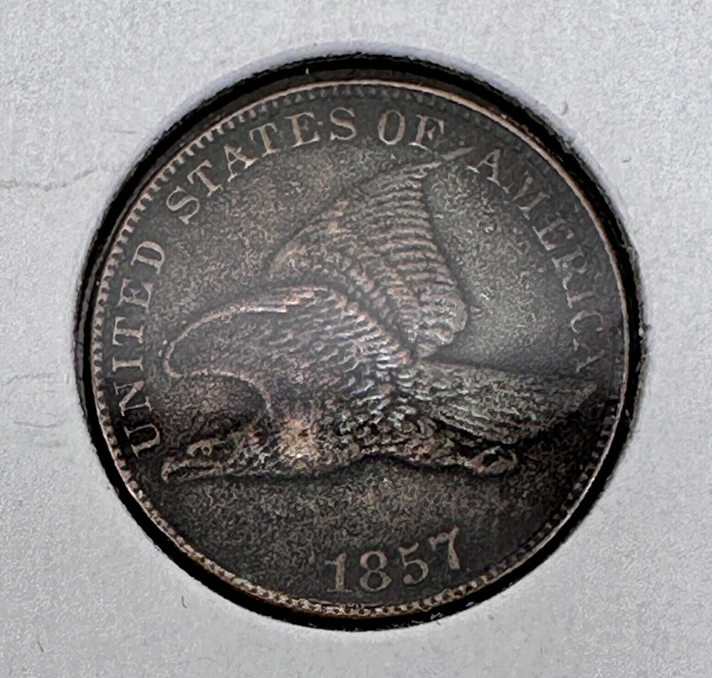 1857 1c Flying Eagle Cent [083 PIy]