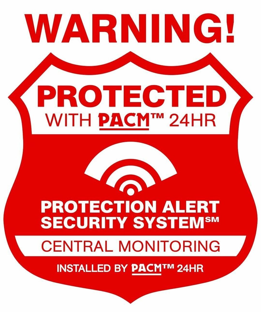 10 Real Home Security Alarm System Stickers & 1 Security Camera Sticker