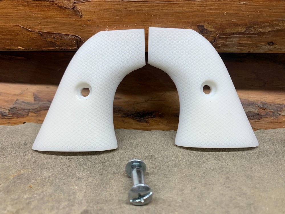 Denix M1873 Grip Handle Panel Pearl White Diamond Hatch w/Hardware Resin Polymer