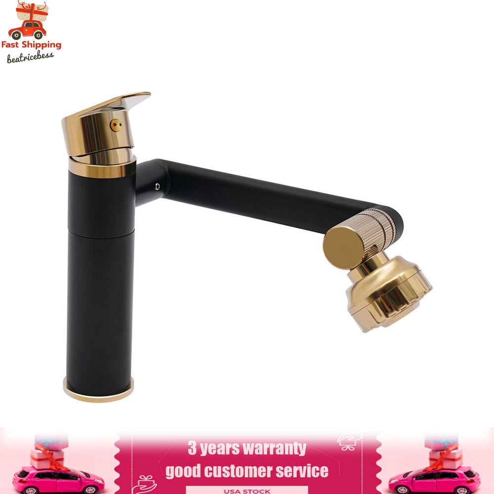 360?? Bathroom Sink Faucet Single Handle Waterfall Vanity Basin Mixer 2 Function