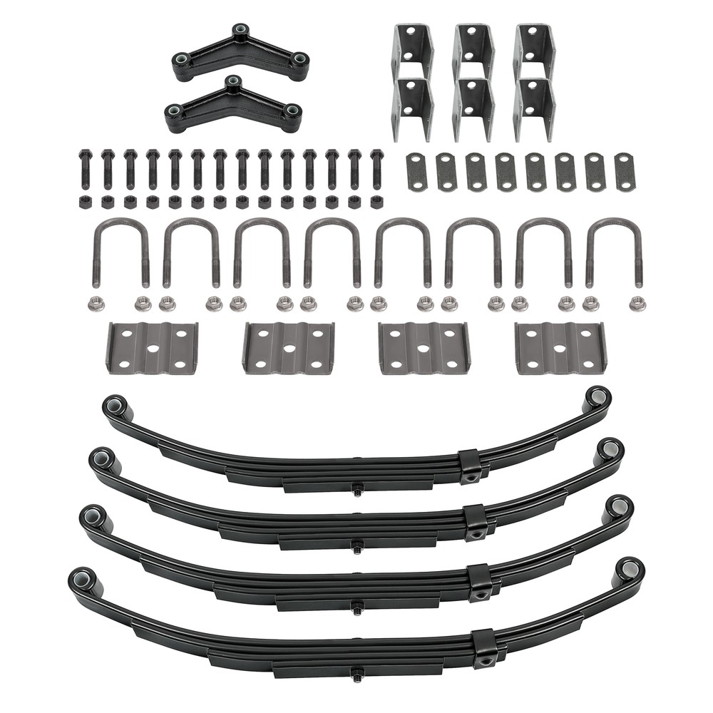 3500lbs Tandem Trailer Axle Suspension Kit Leaf Springs U-bolt + Hanger Set