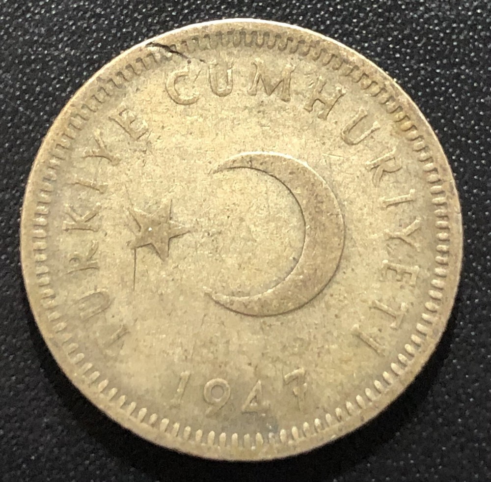 Turkey 1947 50 Kurus Coin
