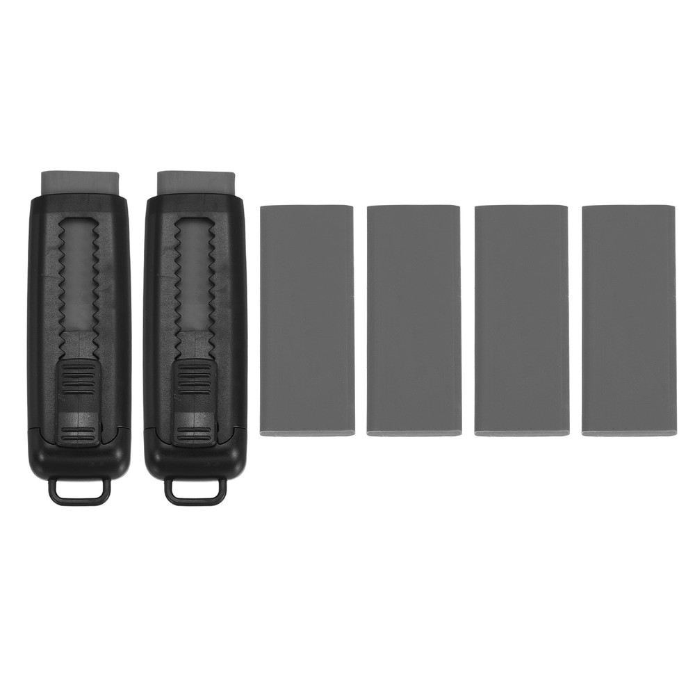 2+4Pack Erasers, Sliding Retractable Eraser Push Pull Cute Pencil Erasers, Black