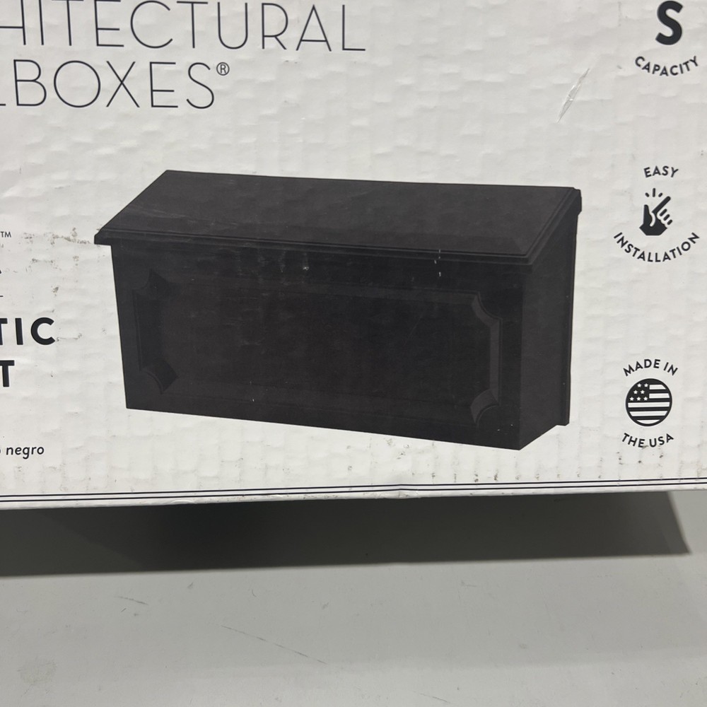 Architectural Mailboxes Windsor Plastic Wall Mount Black Mailbox WMH00BAM