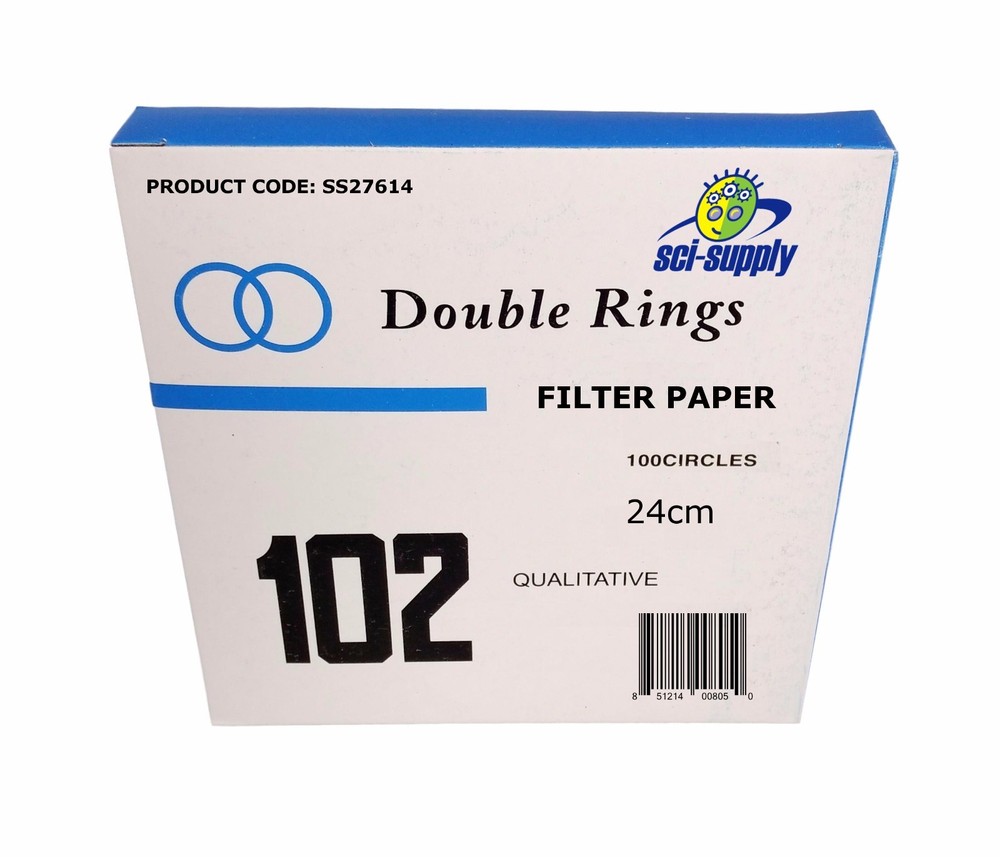 24cm Filter Paper, Qualitative, Medium, 240mm, Pkg / 100