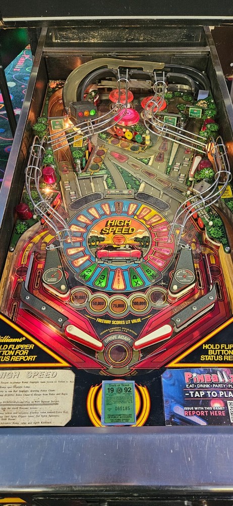 HIGH SPEED Pinball Machine - Williams 1986 - 2472
