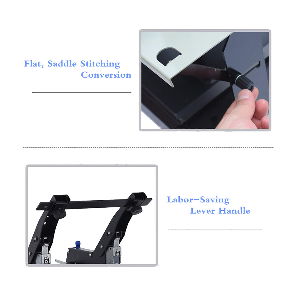Desktop Stitcher Double Stapler Staple Binder Flat/Saddle Binding Machine Manual