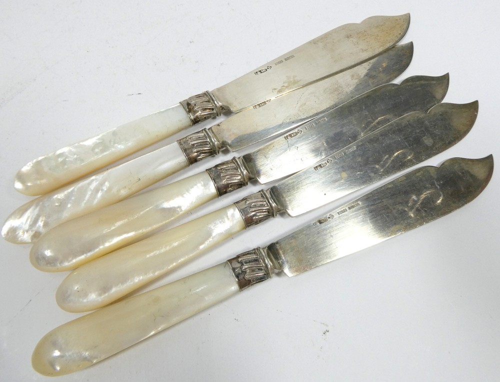 Art Nouveau Fish Cutlery Silver Eugen Marcus