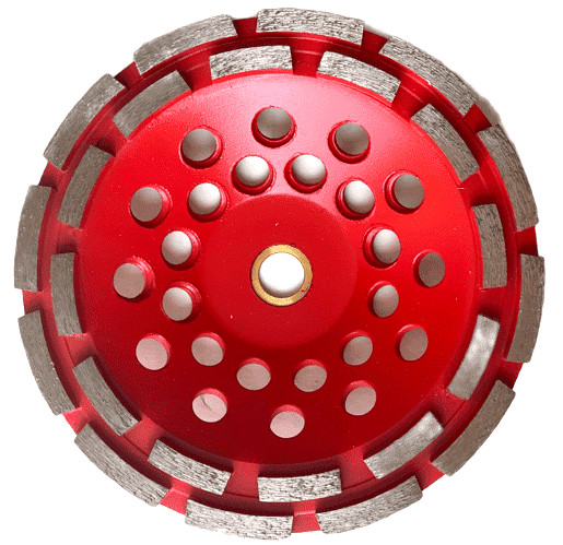 7" Diamond Cup Grinding Wheels Double Row For Green Concrete Angle Grinder