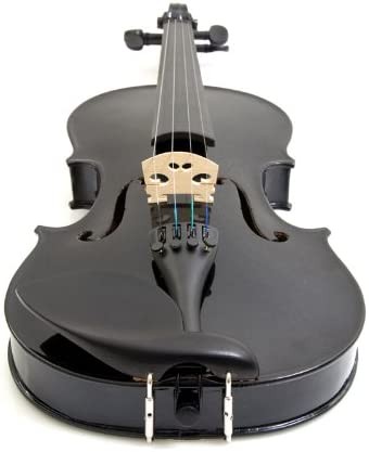 Mendini 16"MA-Black Solid Wood Viola with Case, Bow, Rosin, Bridge & Strings-