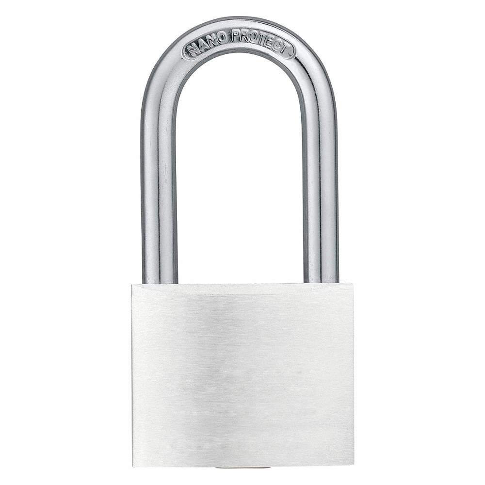 GRAINGER APPROVED 48JP93 Keyed Padlock, 7/8 in,Rectangle,Silver 48JP93