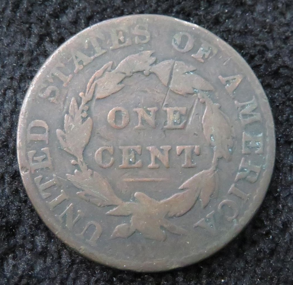 1827 Large Cent * Bad Damage on Rim * 5788