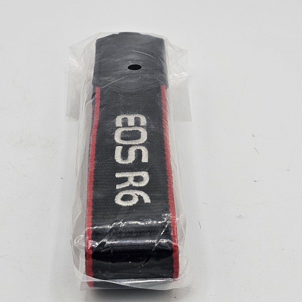 Canon EOS Camera Neck Strap, Genuine, Black/Red - New In Package