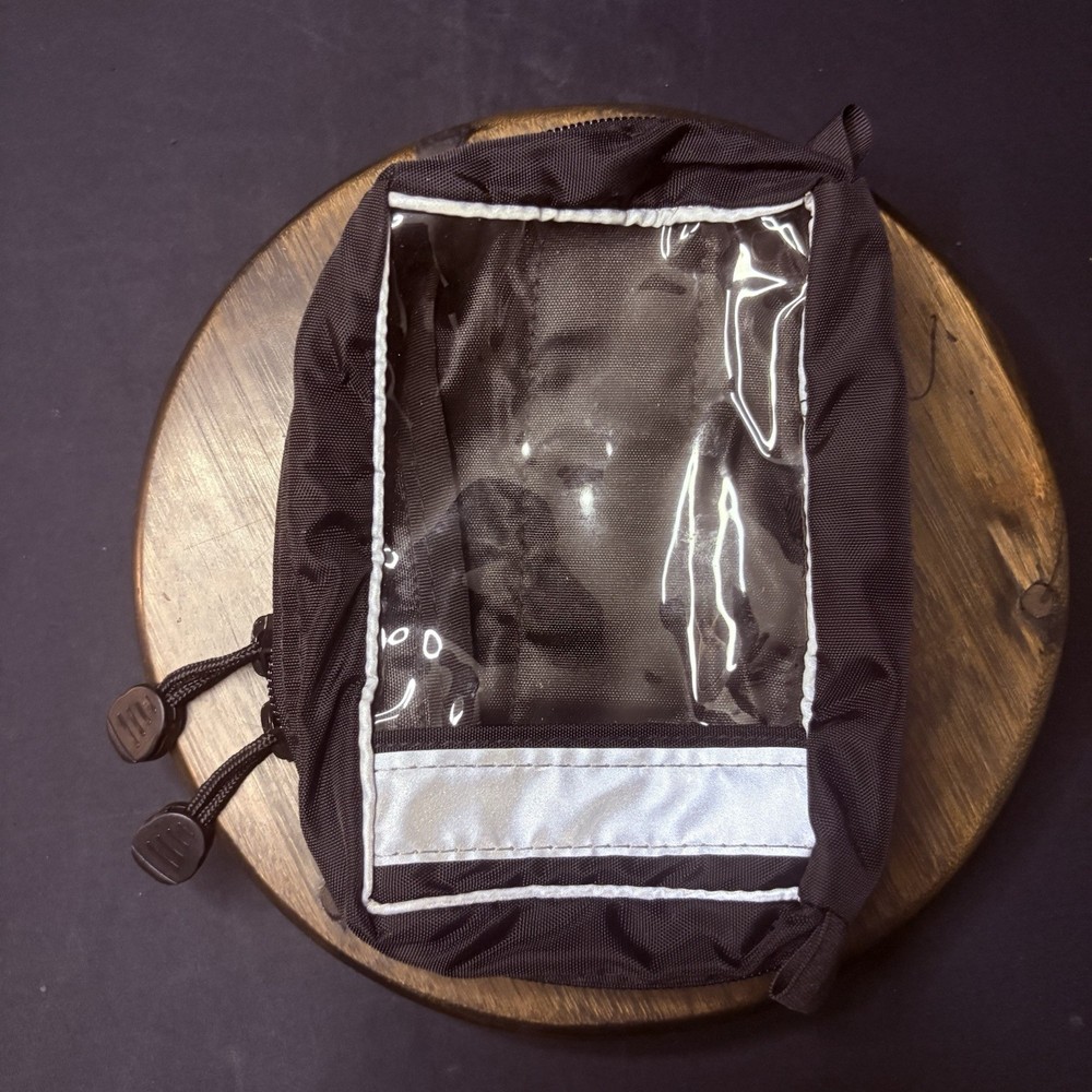 See Through Pouch 8"x 5" Reflective Strips, Hook & Loop Attachment