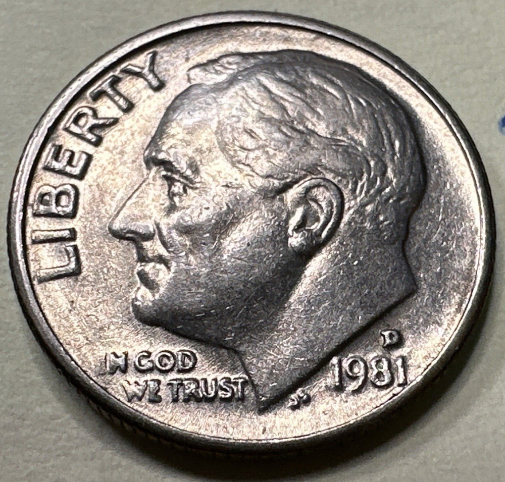 1981 D Roosevelt Dime 10C 7601N