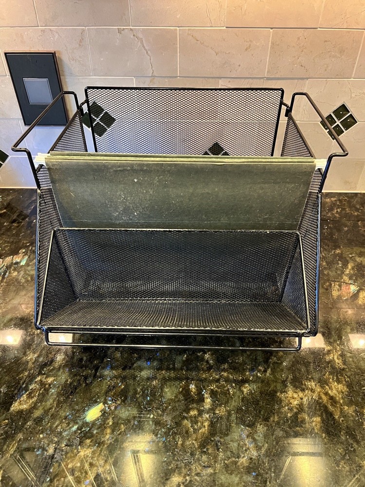 Foldable Desk Organizer with Vertical File Office Organization Storage