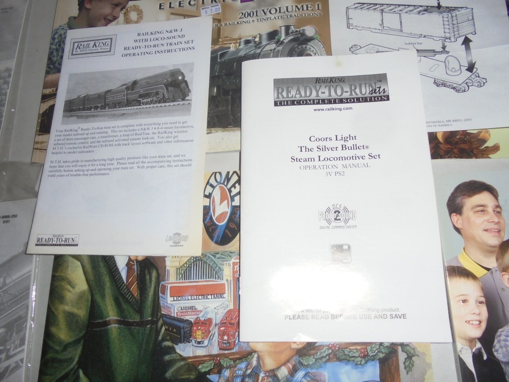 MTH AND LIONEL ENGINE AND CATALOGS TRAIN INSTRUCTION SHEETS. SHAY AND MORE.