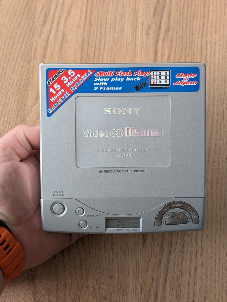 SONY D-V7000 Discman & VCD Portable Player, Tested & Working