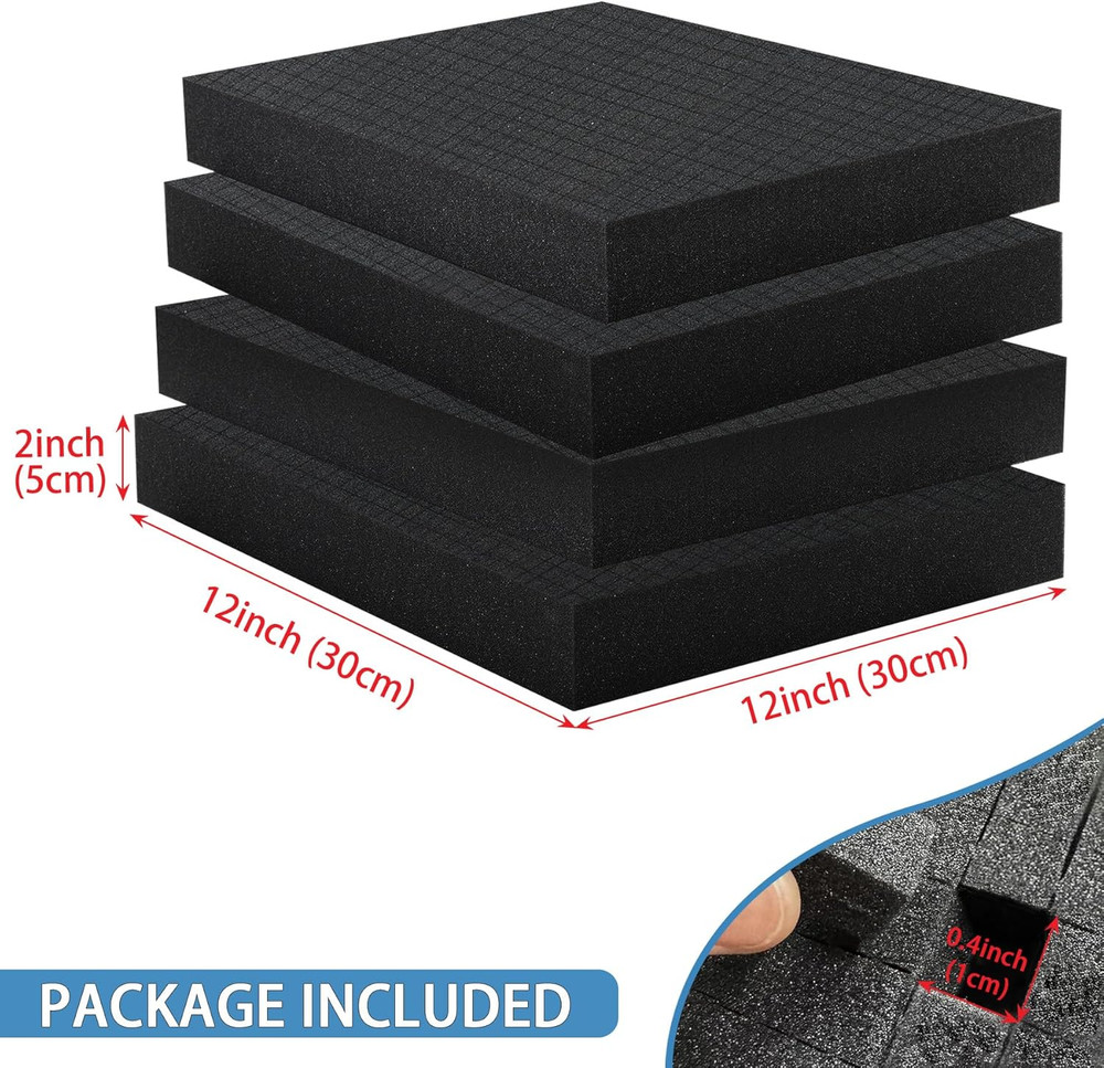 Pick and Pluck Foam Inserts, Pre-Cubed Pick Apart Sheets for Crafts Toolbox Game