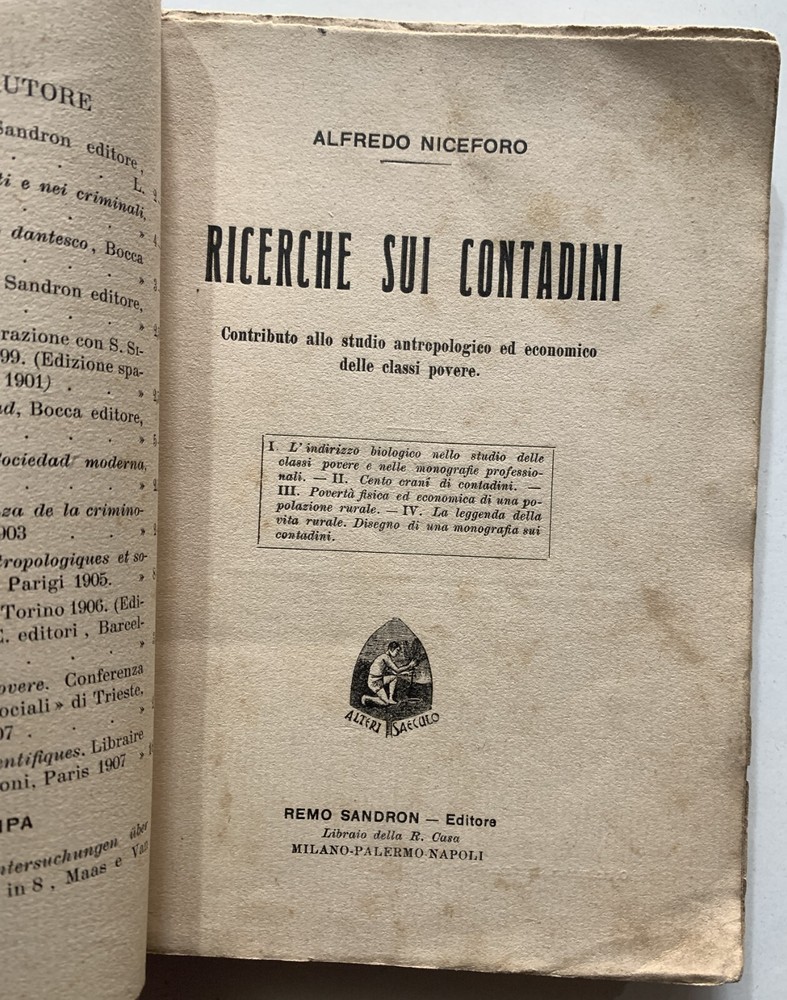 NICEFORO PEASANT RESEARCH SANDRON