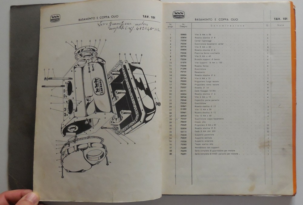 VINTAGE CARRARO 445 PARTS CATALOG