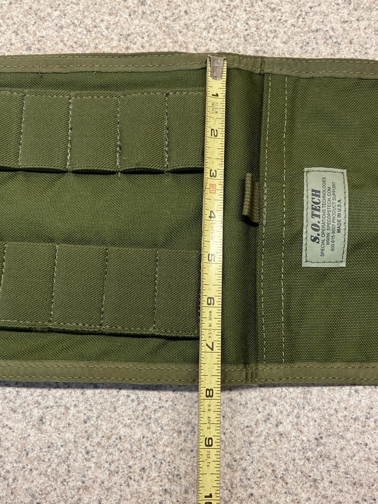 S. O. TECH Hook/Loop Ammunition Carrier For Drop Leg Platform Sniper OD Green
