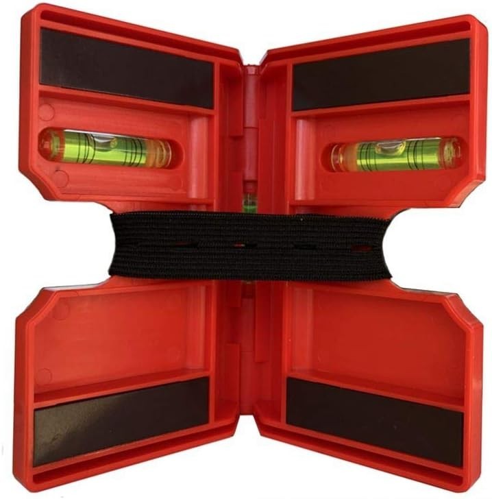 2 Pack Folding Magnetic Post Level Tool for Pipe Beam Fence Alignment